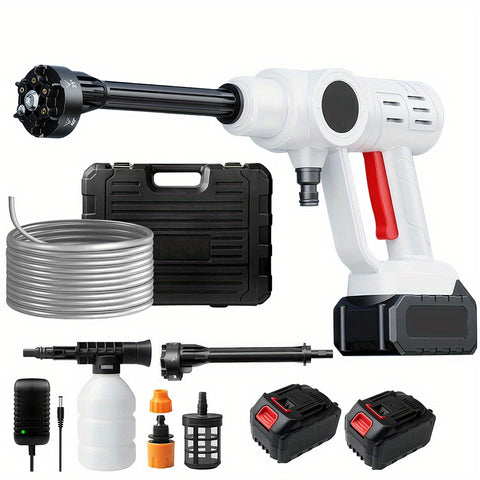 无绳高压清洗枪，6.0Ah 电池供电，适用于汽车、自行车、墙壁、窗户以及难以触及的角落