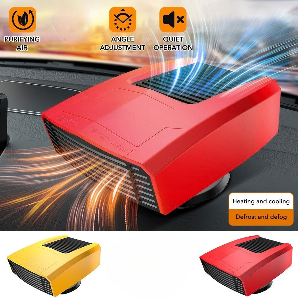 12V multi-color car heater, dual-use, one-button start, 1.4-meter power cord, also functions as a car defrost and defogger