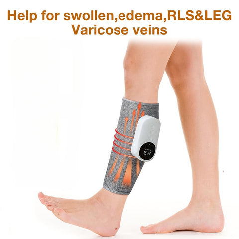 Adjustable calf massager, portable leg massager, relieves pain, 3 intensity levels, 3 modes, calf air pressure massager, gray