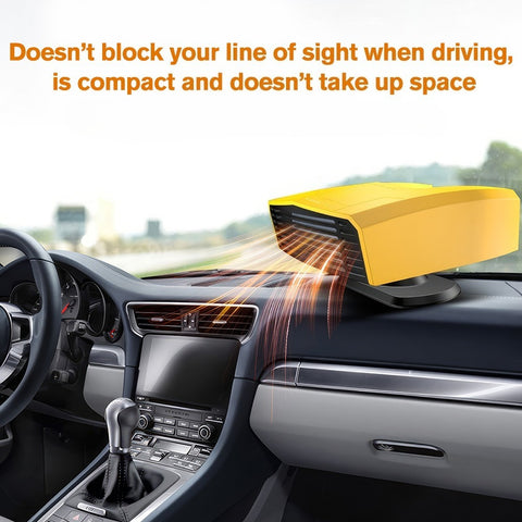 12V multi-color car heater, dual-use, one-button start, 1.4-meter power cord, also functions as a car defrost and defogger