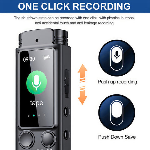 High quality clear recording, omnidirectional microphone recording, 15 levels of variable playback speed, password protection, Mini digital tape recorder, audio MP3 player recording equipment, small tape recorder, multifunctional MP3 player