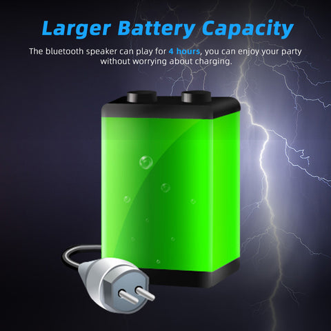 8英寸立体声便携式音箱，带麦克风，USB充电，遥控器，支持USB/AUX/TF卡，续航时间长