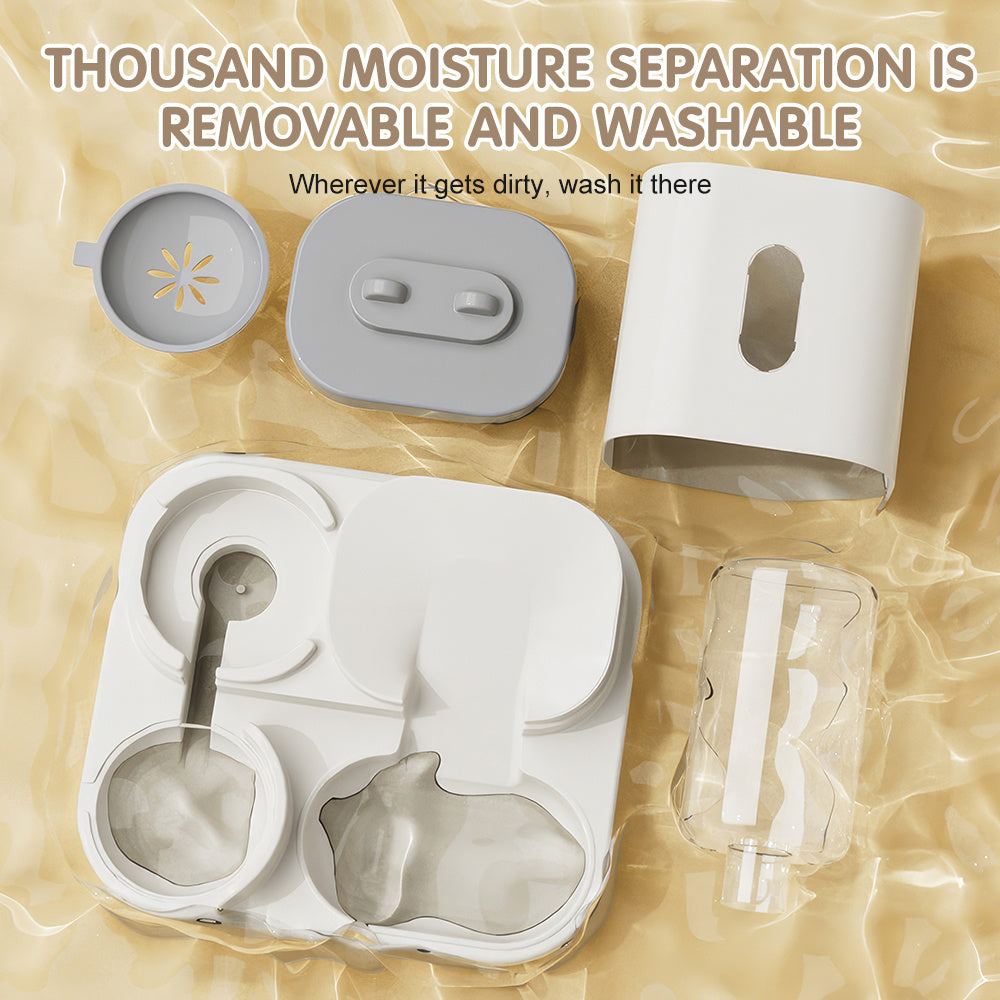 Cat Feeder and Gravity Drinker, 3.3L 2-in-1 Automatic Pet Drinker Detachable Set Pet Food Storage Suitable for Small Dogs and Cats