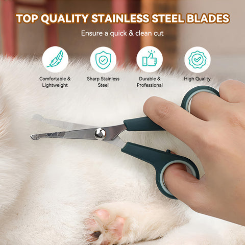 8 in 1 Complete Professional Dog Grooming Set for Grooming Short-haired and Long-haired Dogs and Cats, Dog Paw Care Nail Clippers and Trimmers, Stainless Steel Depilatory Comb, Cat and Dog Grooming Supplies