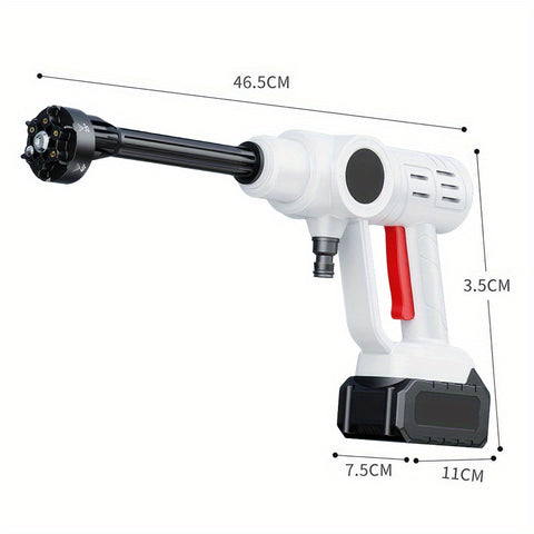 无绳高压清洗枪，6.0Ah 电池供电，适用于汽车、自行车、墙壁、窗户以及难以触及的角落