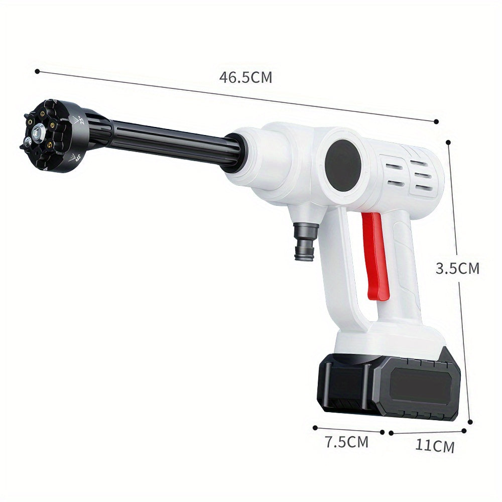 无绳高压清洗枪，6.0Ah 电池供电，适用于汽车、自行车、墙壁、窗户以及难以触及的角落