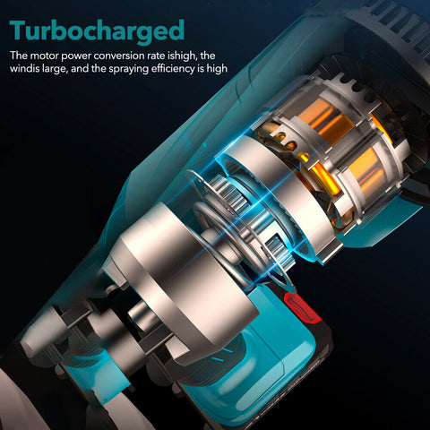 无绳喷漆器，配备 1.8 毫米铜质喷嘴，有效防止堵塞，800 毫升大容量容器和强劲电池，适用于汽车、门、甲板、墙壁、围栏