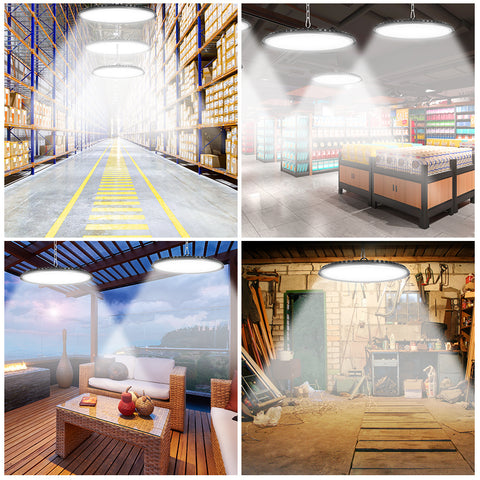 200W UFO LED high bay light, high bay light, 7000K cool white UFO LED workshop light, Industrial light factory, garage, warehouse high bay light