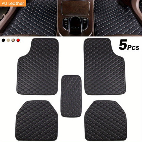 优质汽车脚垫，通用款，适用于各类车型的PU皮汽车地垫，防滑汽车脚垫，适用于SUV、货车、轿车、卡车，保护汽车地毯，材质耐用