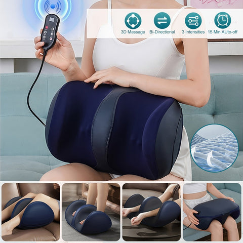 Multifunctional foot and calf massager, acupressure-type electric kneading foot massager, relieves plantar fasciitis, promotes blood circulation, wired remote control