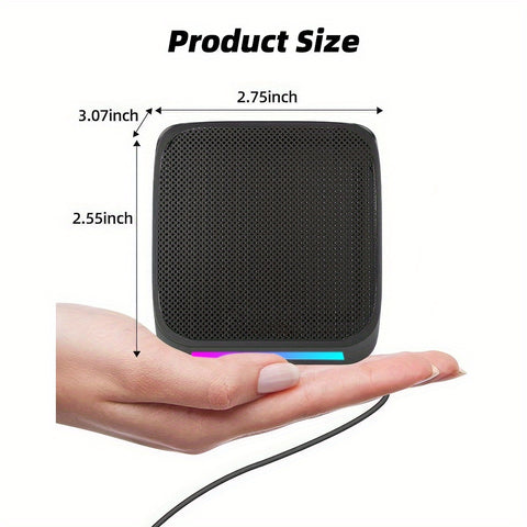 （音效升级）E-1078 USB 有线迷你音箱套装 | USB 供电台式电脑音箱 | 3.5 毫米 AUX 输入 | 兼容 PC、笔记本电脑、平板电脑和手机 | 快速音量控制