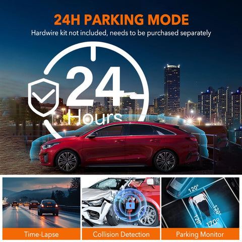 1080P汽车左前右后多通道行车记录仪，4镜头记录，左右镜头角度调节，内置FHD，夜视