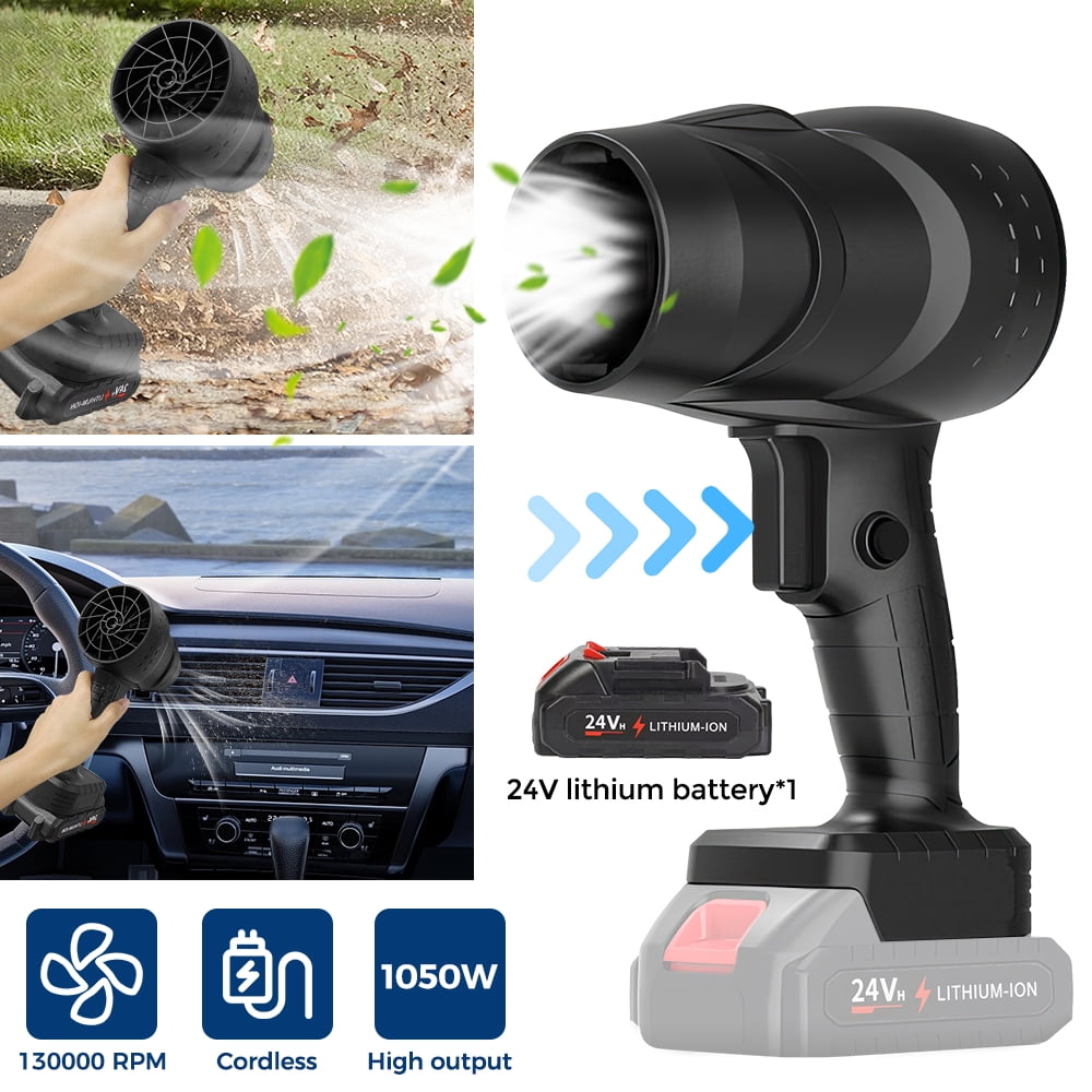Cordless Leaf Blower Turbo Jet Fan,130000RPM, Variable Speed with Lock Trigger, Portable Lightweight, Durable Material, Multi-Use for Snow Removal/Dust Cleaning/Car Drying/Outdoor