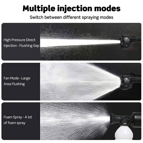 Portable Cordless Pressure Washer Electric Power Jet Water Wash Cleaner with Rechargeable 6-in-1 Nozzle Compatible with Makita Battery Car Washer Gun