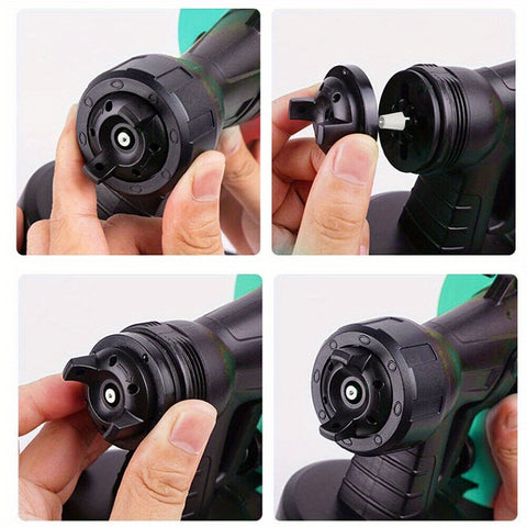 无绳喷漆器，配备 1.8 毫米铜质喷嘴，有效防止堵塞，800 毫升大容量容器和强劲电池，适用于汽车、门、甲板、墙壁、围栏