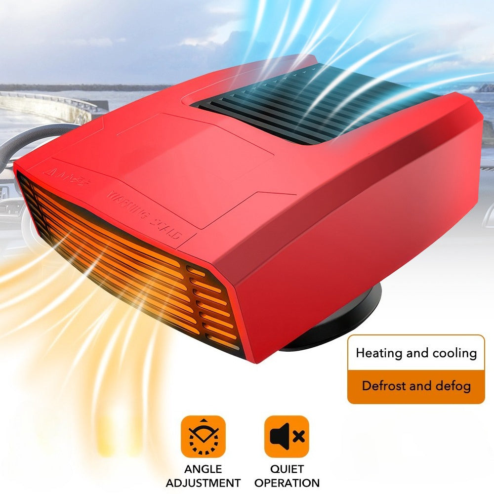 12V multi-color car heater, dual-use, one-button start, 1.4-meter power cord, also functions as a car defrost and defogger