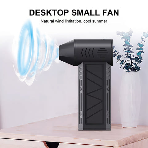 Mini handheld compressed air dust collector - electric dust collector, wireless charging high-speed blower, four-speed adjustable jet dry blower, suitable for keyboard, computer, car, air mattress and home cleaning, black