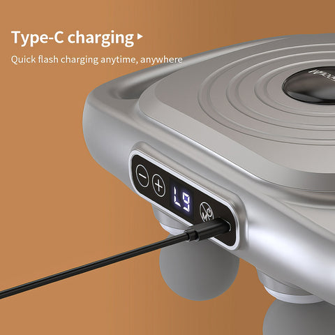 Professional 6 Head Fascia Gun Massager For Shoulder Back Waist Body Deep Tissue