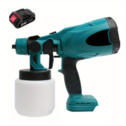 无绳喷漆器，配备 1.8 毫米铜质喷嘴，有效防止堵塞，800 毫升大容量容器和强劲电池，适用于汽车、门、甲板、墙壁、围栏