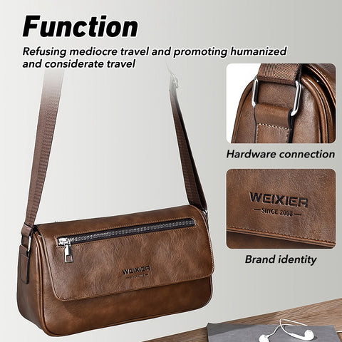 Handmade Men's Genuine Leather Vintage Laptop Messenger Briefcase Bag Satchel