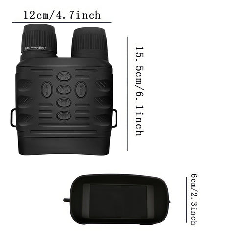 6 倍数码变焦，7 级红外夜视双筒望远镜，全高清 2.5K 视频，30MP 图像，配备 3 种模式和 Type-C 线缆