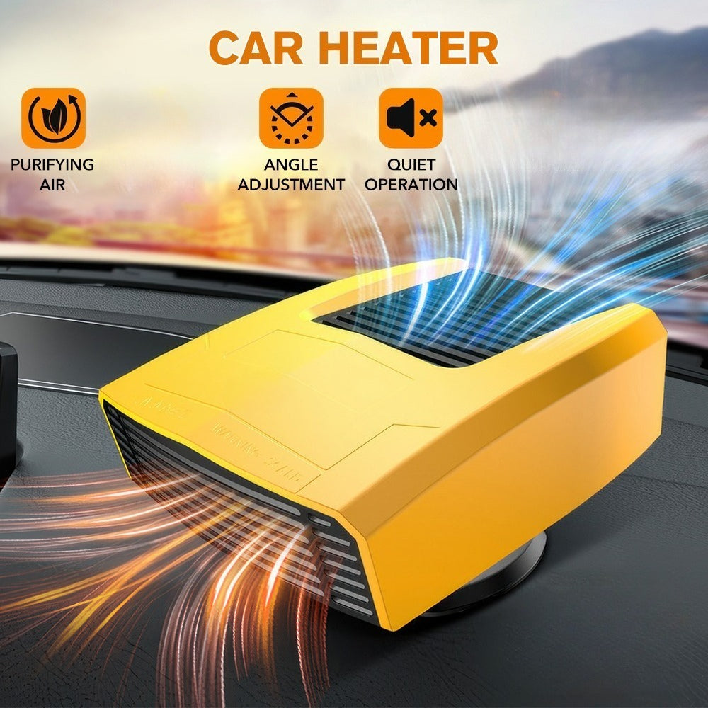 12V multi-color car heater, dual-use, one-button start, 1.4-meter power cord, also functions as a car defrost and defogger