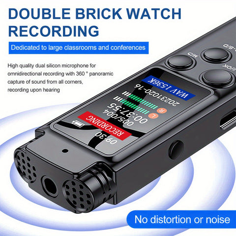 High quality clear recording, omnidirectional microphone recording, 15 levels of variable playback speed, password protection, Mini digital tape recorder, audio MP3 player recording equipment, small tape recorder, multifunctional MP3 player
