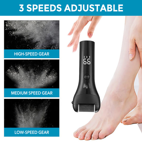 电动足部去茧器 可充电便携式电子磨脚器 足部护理套装 去角质磨脚器 足部护理工具 去除死皮 理想的圣诞礼物