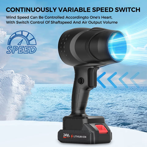 Cordless Leaf Blower Turbo Jet Fan,130000RPM, Variable Speed with Lock Trigger, Portable Lightweight, Durable Material, Multi-Use for Snow Removal/Dust Cleaning/Car Drying/Outdoor