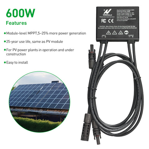 Integrated PV Power Optimizer 600W 60V Input Solar Optimizer MPPT Solar Module Optimizer
