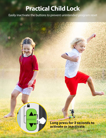 [ US ONLY ] Homitt 276AB Water Timer for Garden,3 Separate Watering Programs Sprinkler Timer with Rain Auto Sensor Function, Hose Timer/Single Valve Faucet Timer for Garden, Drip Irrigation,Sprinkler System, Rain Barrel