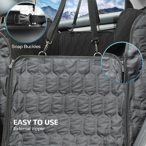 OKMEE GD101AB Car Back Seat Cover Dog for SUVs & Trucks - Black